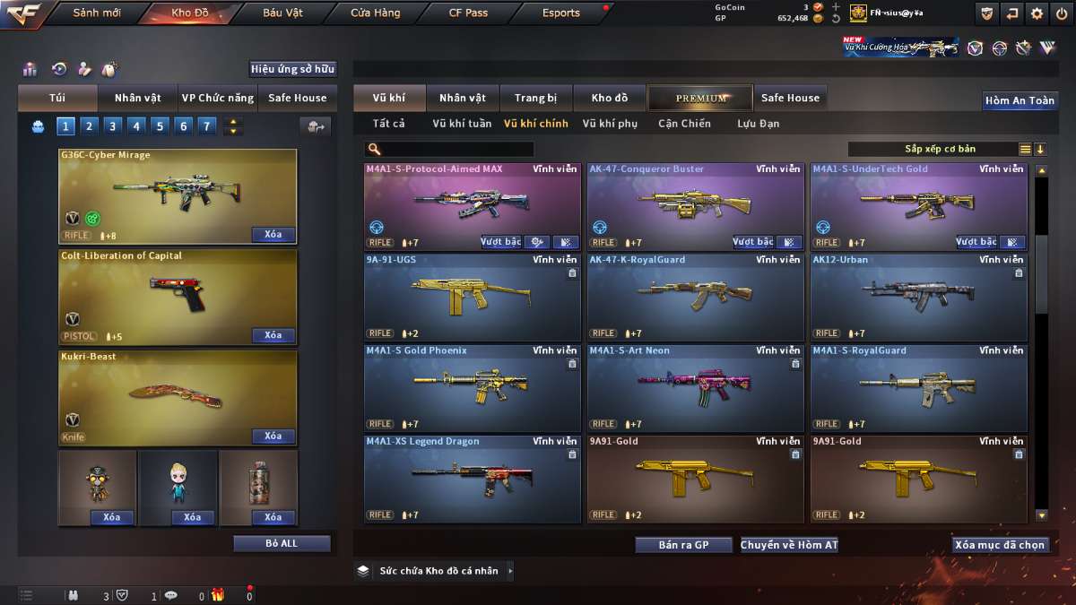 shop acc cf uy tin gia re